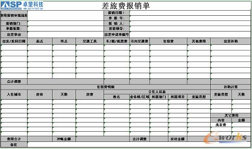 差旅費(fèi)的打印樣式