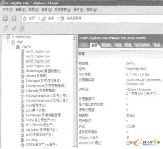 虛擬化服務器的管理界面