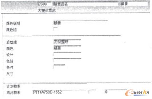 圖4 銷售物料和生產(chǎn)物料之間的對應(yīng)關(guān)系