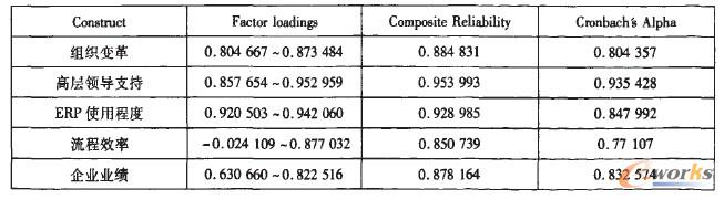 第一次驗(yàn)證性因子分析結(jié)果