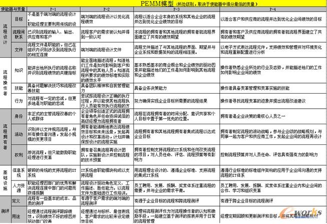 流程成熟評價表
