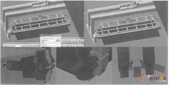 自動拼扳以及肋骨冷彎加工過程仿真結(jié)果