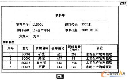 圖4 領(lǐng)料單生成窗口