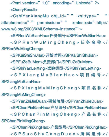TDM系統(tǒng)接收的查詢結(jié)果XML結(jié)構(gòu)設(shè)計(jì)