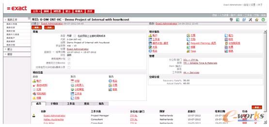 圖2 Exact易科軟件項(xiàng)目信息頁面