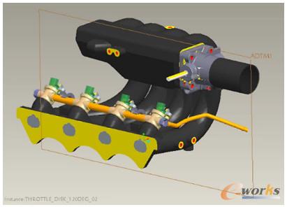 進(jìn)氣歧管Pro/Engineer模型