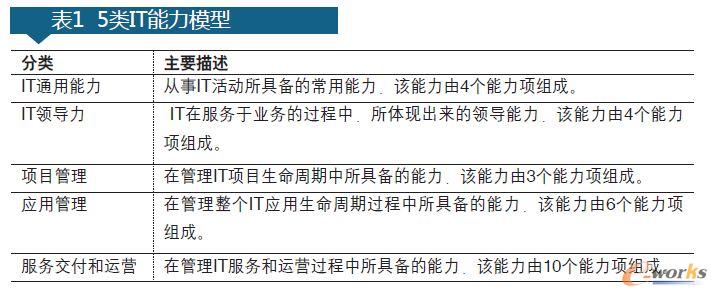 5類IT能力模型