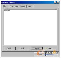 Object Classes對話框