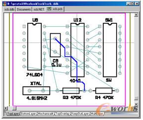 對選取飛線進(jìn)行布線的效果