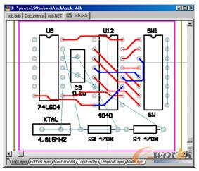 對選取的元件進(jìn)行布線的效果