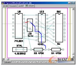 對選定網(wǎng)絡(luò)進(jìn)行布線的效果圖