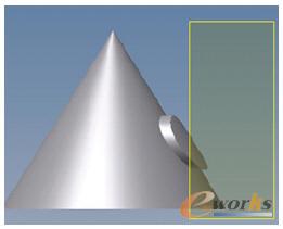 所選面與截面輪廓不相切