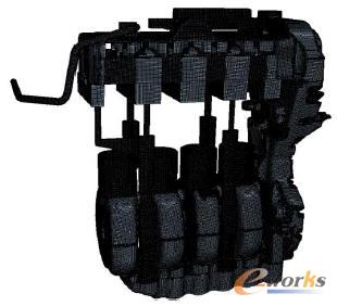 具有通風功能的曲軸箱通風系統(tǒng)的體網(wǎng)格