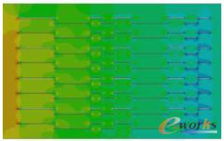 擾流片壓力分布情況