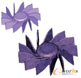 計算機風扇的實體CFD網(wǎng)格