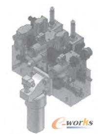 液壓悶組裝配模型