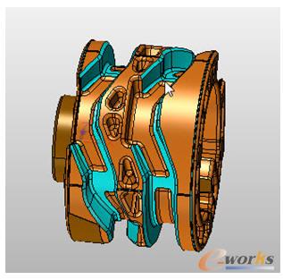 用三維CAD/CAM中望3D加工圖示藍(lán)色的加工區(qū)域