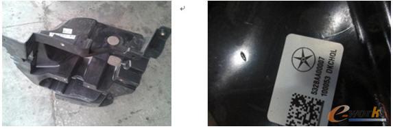 大運重卡的配件及唯一標識的配件的二維碼