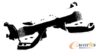 圖2 X轎車副車架的三維模型