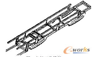 圖2 車架三維模型