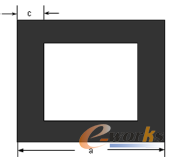 圖2 FSS單元尺寸a=48mm,c=7mm