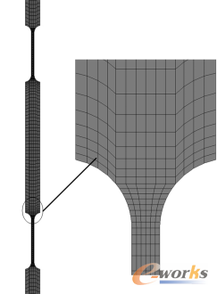 圖6 彈簧片的有限元模型