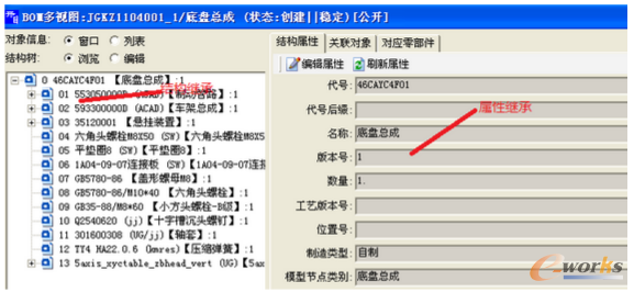 圖13 BOM多視圖屬性