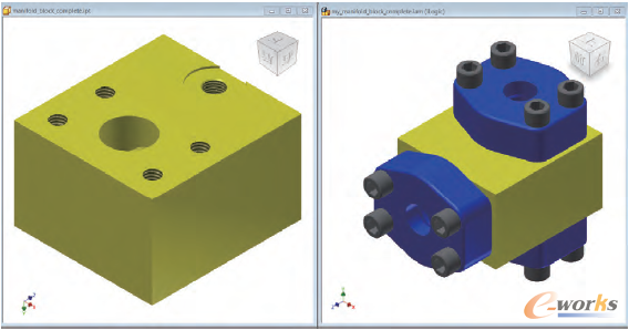 圖1 閥塊及閥塊裝配