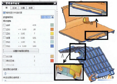 圖1 制品的拔模分析