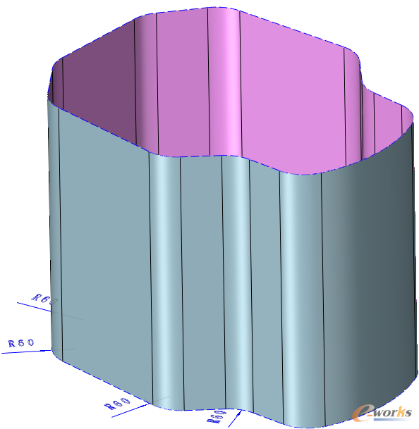 圖4倒R60圓角效果
