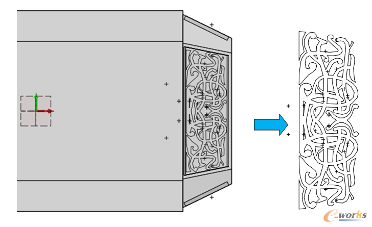 圖6 花紋草圖繪制