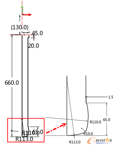 圖15 手柄草圖尺寸
