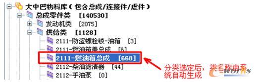 圖9 系統(tǒng)生成類名稱示意