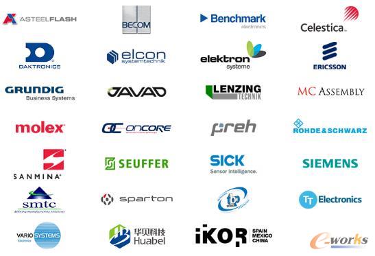 部分使用愛(ài)捷仕軟件的電子制造商