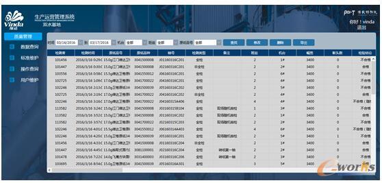 檢測(cè)結(jié)果查詢界面