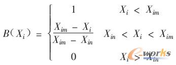 逆向指標(biāo):半降梯形模糊隸屬度函數(shù)