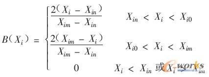 適度指標(biāo):半升并降梯形模糊隸屬度函數(shù)